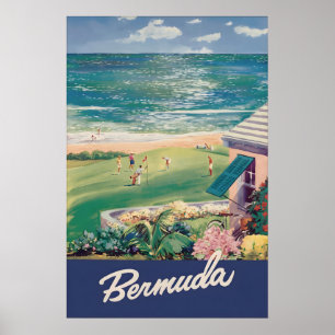 Impressão de Cartaz de Viagem de Bermuda Antiga, C