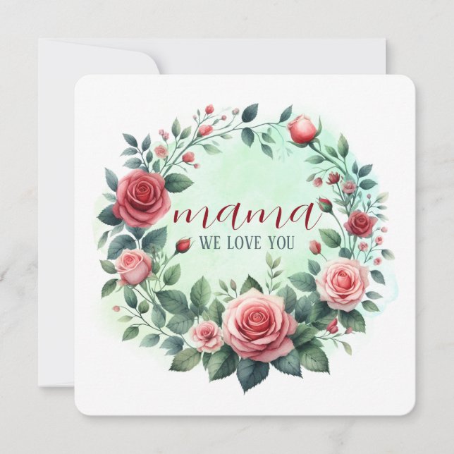 Impressão de Cartões de Saudação "Mamãe nós te ama (Frente)