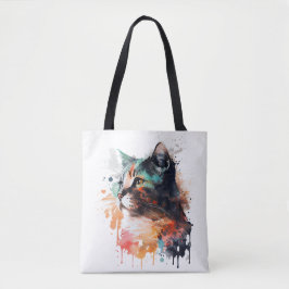 Impressão de Cat para Cat Lover Cat Mamãe Tote Bag