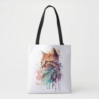 Impressão de Cat para Cat Lover Cat Mamãe Tote Bag