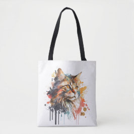 Impressão de Cat para Cat Lover Cat Mamãe Tote Bag