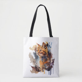 Impressão de Cat para Cat Lover Cat Mamãe Tote Bag