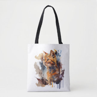 Impressão de Cat para Cat Lover Cat Mamãe Tote Bag