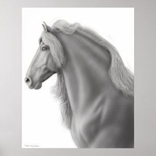 Impressão de Cavalo Frísia