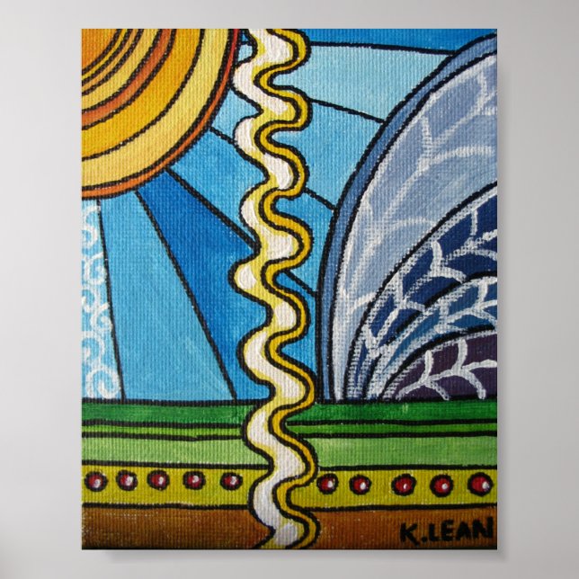 Impressão de Cena de Linha Onda (Frente)