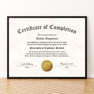 Impressão de Certificado de Conclusão