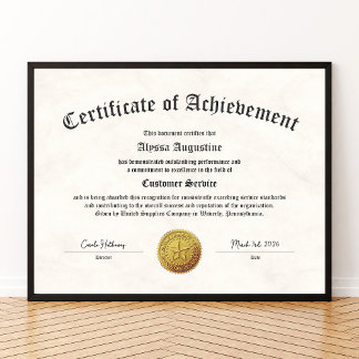 Impressão de Certificado de Conquista