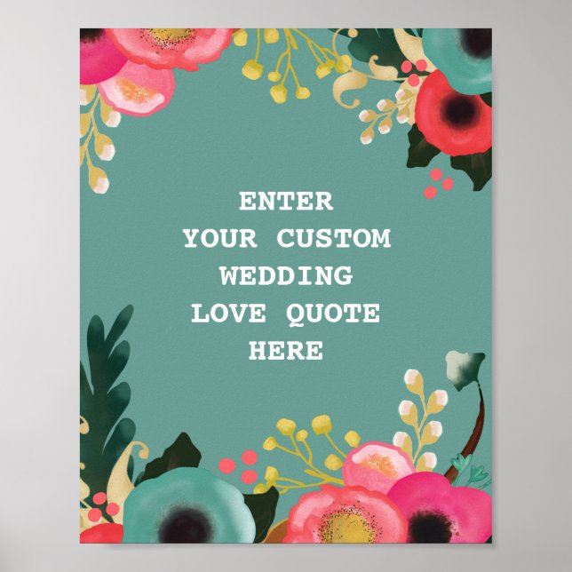 Impressão de citação de amor de casamento flexível (Frente)