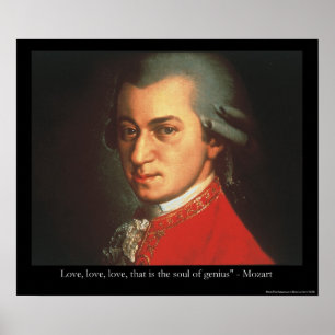 Impressão de Citação de Mozart "Amor Amor Amor"