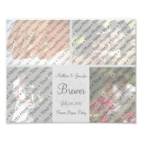 Impressão de Colagem de Fotos de Casamento de Cinz