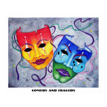 Impressão de Comédia e Tragédia