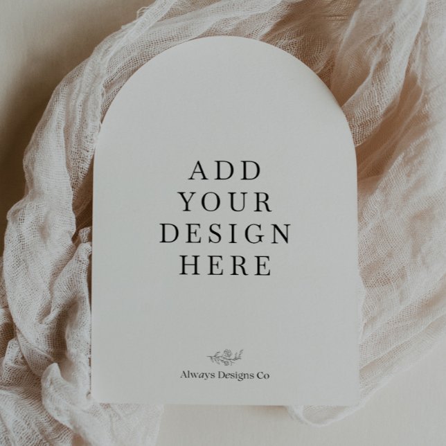 Impressão de Convite Arqueado 5x7" (Criador carregado)