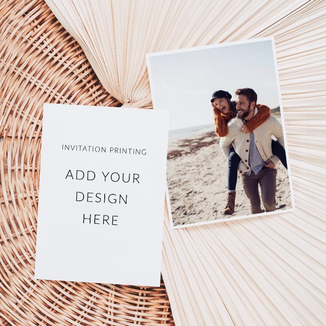 Impressão de convite de foto vertical de 5" x 7" (Wedding Photo Invitation Printing )