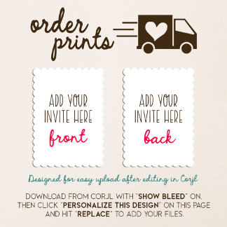 Impressão de Convite em Formas Escalonadas 5x7"