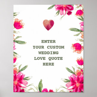 Impressão de Cotação de Amor Personalizada de Casa
