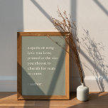 Impressão de Cotação Personalizada Verde Sage<br><div class="desc">Impressão de arte personalizada disponível impresso ou como um download imprimível.</div>