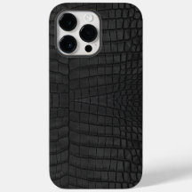 Impressão de couro crocodilo preto