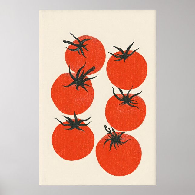 Impressão de Cozinha de Tomate Retro Moderno de Me (Frente)