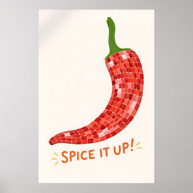 Impressão de Cozinha Pimenta, Arte de Parede de Co (Frente)