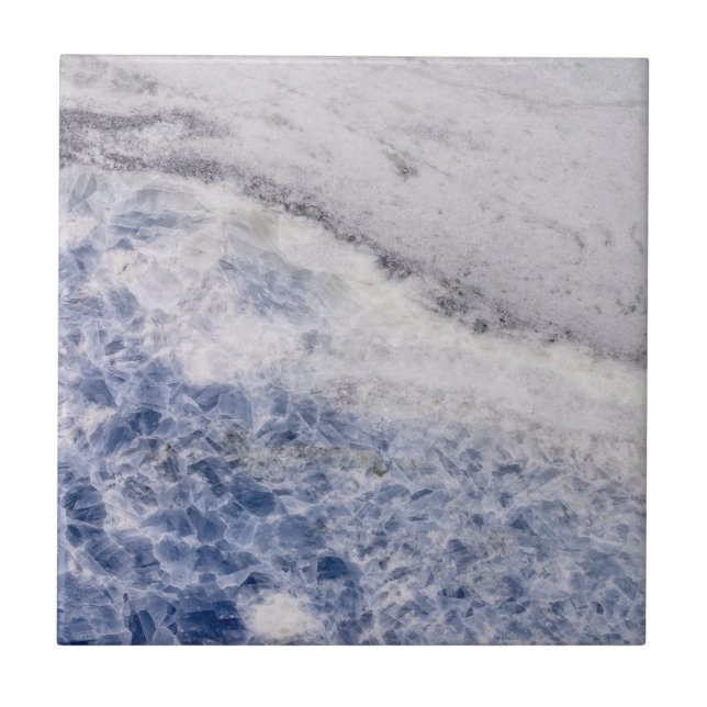 Impressão de Cristal Quartz Azul de Calcite Azul M (Frente)