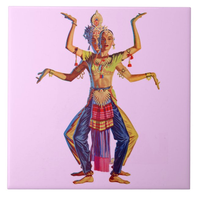 Impressão de dançarinos balineses (Frente)