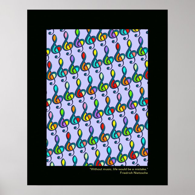 impressão de decoração de notas musicais (Frente)