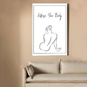 Impressão de Decoração de Spa Minimalista