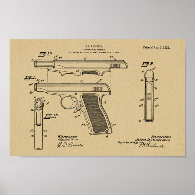 impressão de Desenho Automático de Arma Patente 19 (Frente)