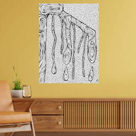 impressão de desenho de Abstrato de desenho de lin