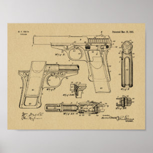 impressão de Desenho de Arte da Arma de 1916 Smith