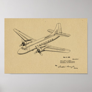 Impressão de Desenho de Arte de Avião de Passage