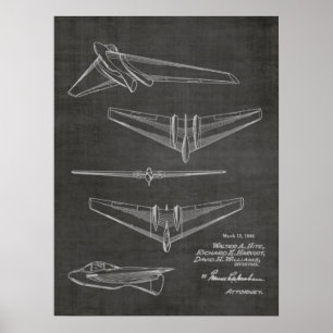 impressão de Desenho de Arte de Avião Voador de 19