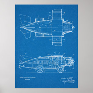 Impressão de Desenho de Arte de Aviões Voadores 