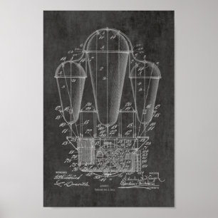 Impressão de Desenho de Arte de Balão de Navio A