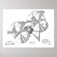 impressão de Desenho de Arte do Avião de Máquinas