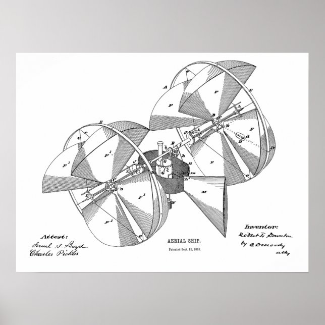 impressão de Desenho de Arte do Avião de Máquinas  (Frente)