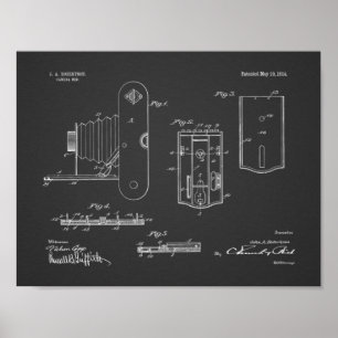 impressão de Desenho de Arte Patente de Câmera de