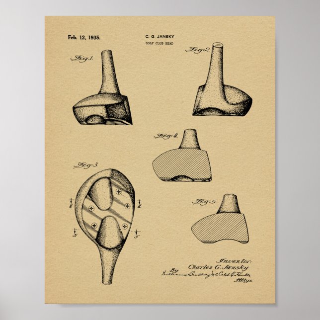 impressão de Desenho de Arte Patente do Clube de G (Frente)