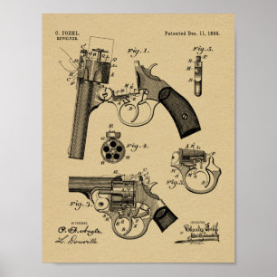 impressão de Desenho de Arte Patente Foehl Gun 189