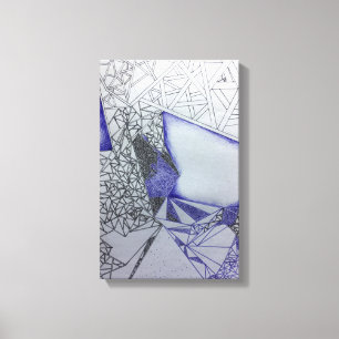 Impressão de desenho de Canvas estendida com abstr