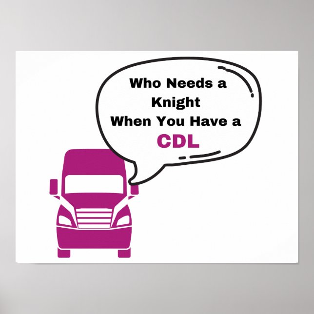 Impressão de driver de caminhão feminino CDL (Frente)