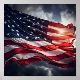 Impressão de efeitos especiais de bandeira america