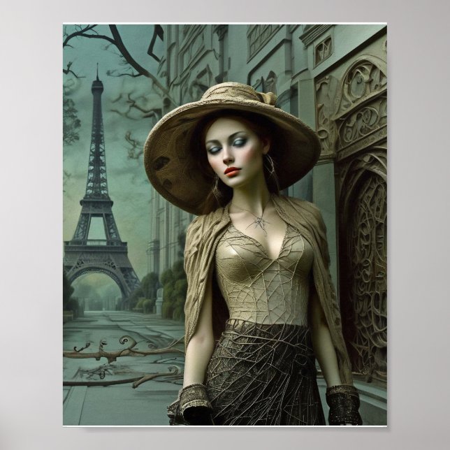 Impressão de Elegância Francesa, Papel Poster de V (Frente)