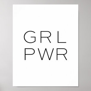 Impressão de energia para meninas, GRL PWR, Impres