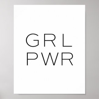 Impressão de energia para meninas, GRL PWR, Impres