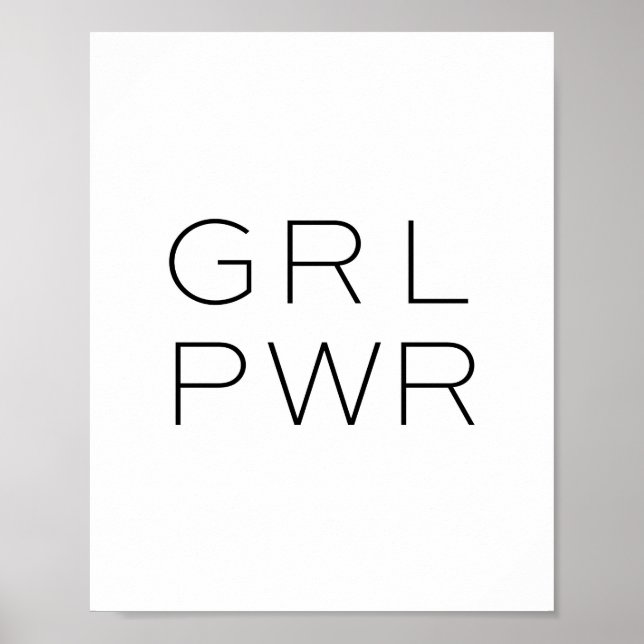 Impressão de energia para meninas, GRL PWR, Impres (Frente)