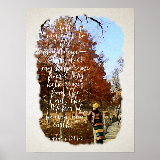 Impressão De Escritura De Parede Versa Do Psalm 12 (Frente)