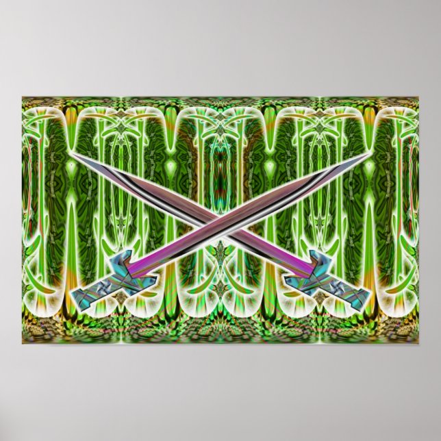 Impressão de Espadas Cruzadas (Frente)