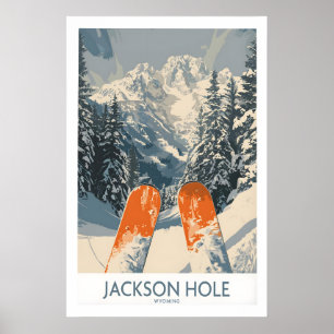 Impressão de Esqui Jackson Hole - Wyoming 1