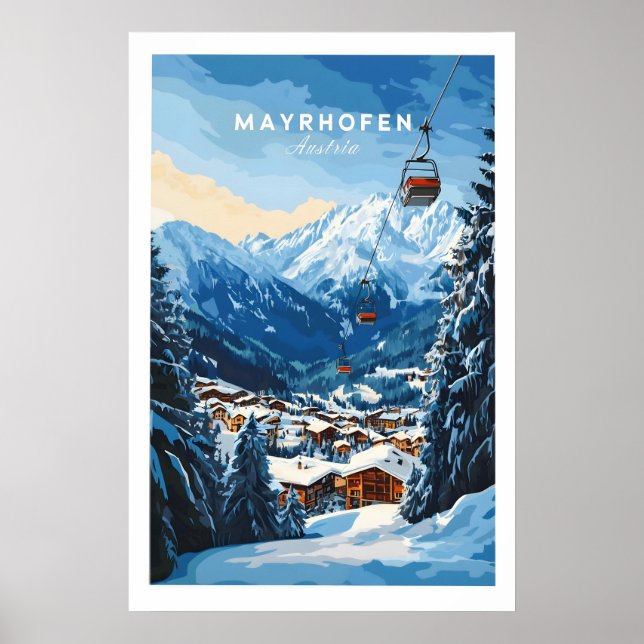 Impressão de Esqui Mayrhofen 1 (Frente)
